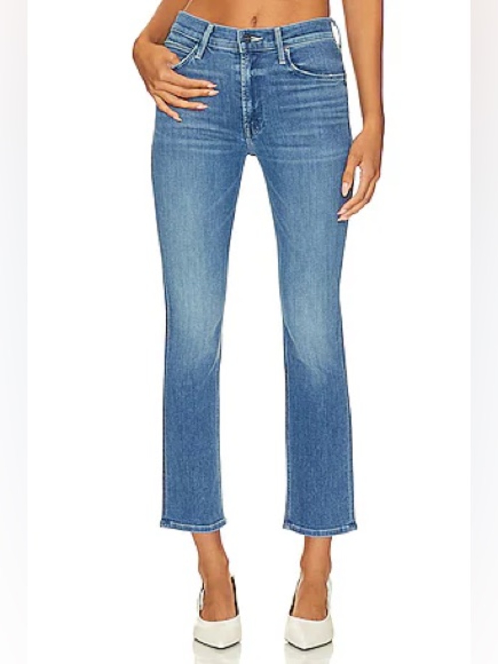 MOTHER The Mid Rise Dazzler Ankle‎ Jeans in Wish On A Star size 24